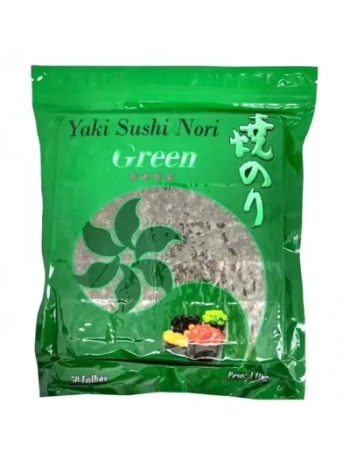 ALGA MARINHA YAKI SUSHI GREEN 50 FOLHAS 140G